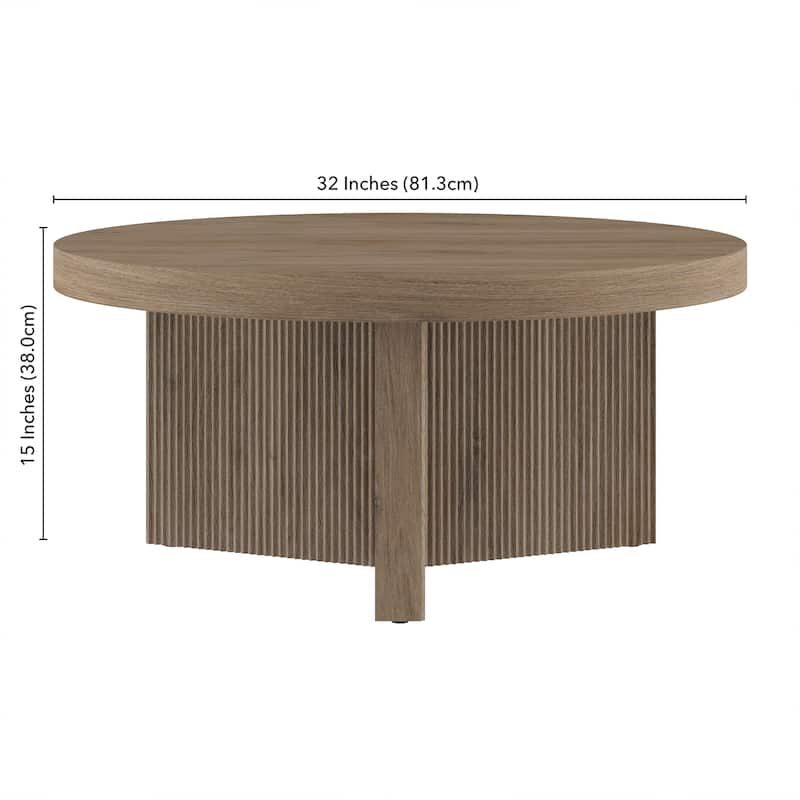 Holm 32" Wide Round Coffee Table