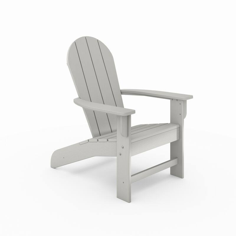 Dark Gray Adirondack Chair - Premium Hdpe Poly Lumber For Pool, Patio, And Garden Elegance