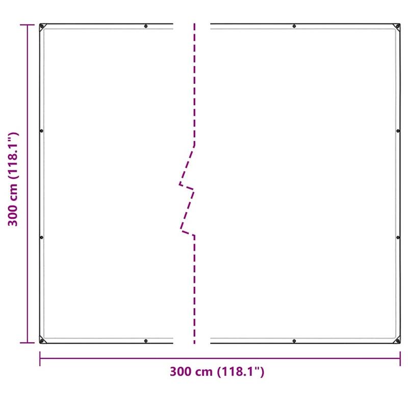 vidaXL Clear Tarpaulin with Eyelets 9.8x9.8/13.1/19.7/26.2' Polyethylene - Transparent
