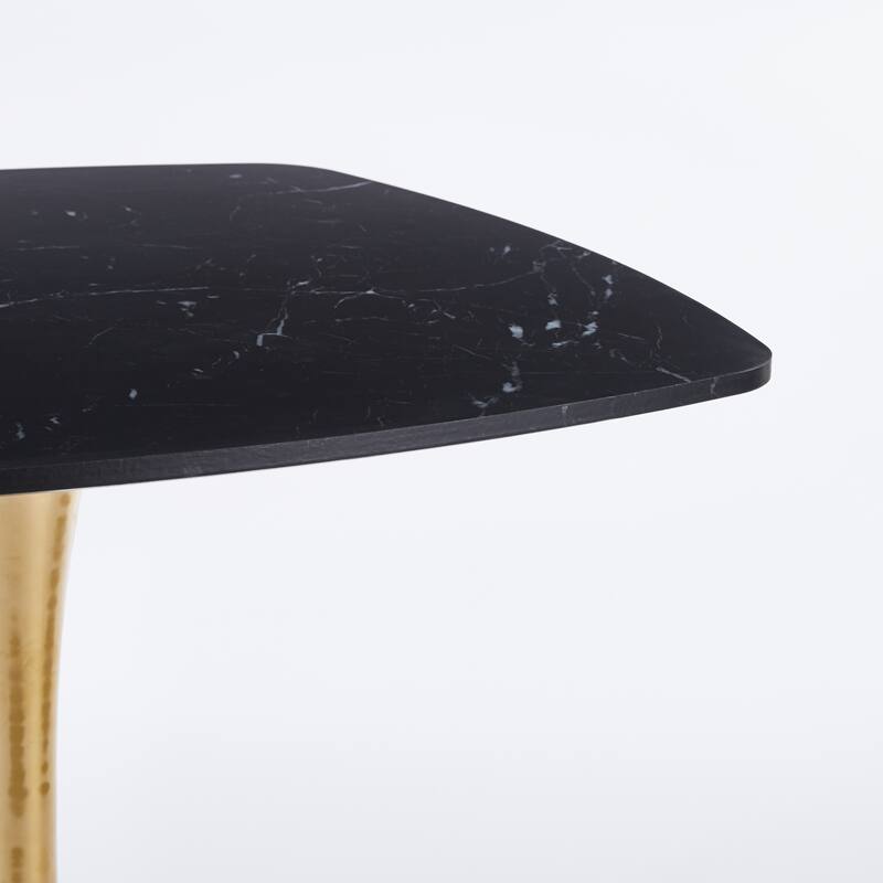 31.5inch Modern Dining Table - Easy Assembly & Sturdy Metal Legs