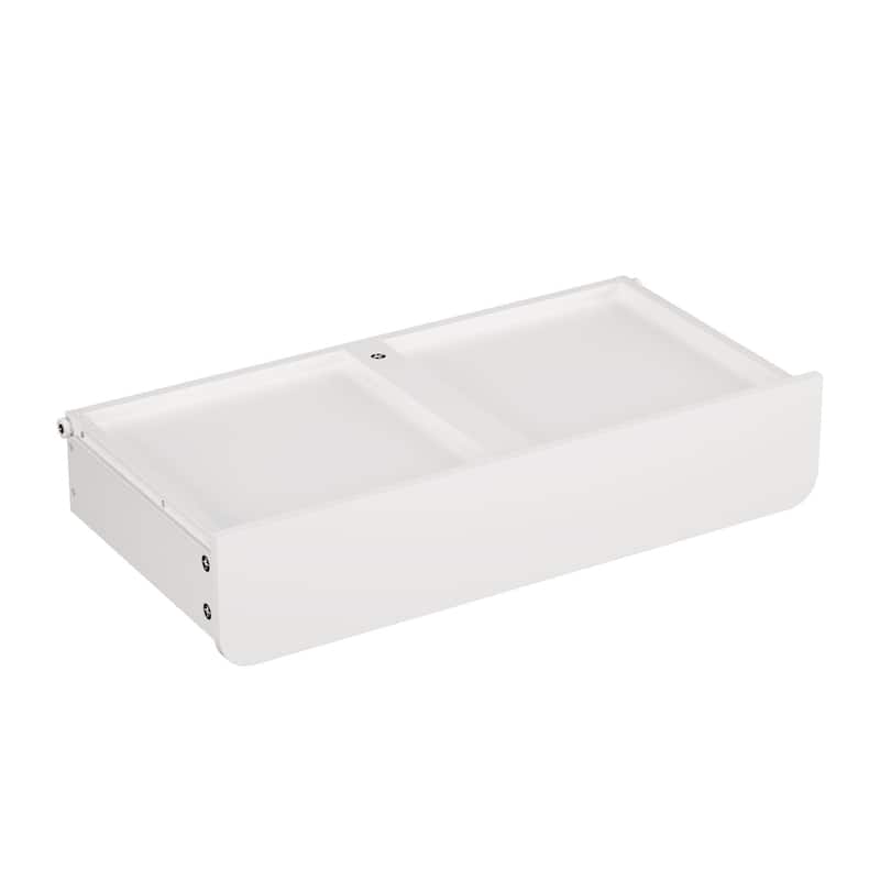 Kids Bookshelf with Storage Bins and Drawer,Multi-Functional Wooden Book Organizer for Toddlers,White Bookcase for Toys, Books