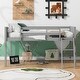 preview thumbnail 14 of 20, Modern Style Low Loft Bed with Sturdy Wood Frame, Safety Guaranteed and Movable Ladder for Extra Fun