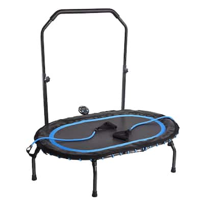 Stamina InTone Oval Fitness Rebounder Trampoline for Cardio with Handlebars - 24
