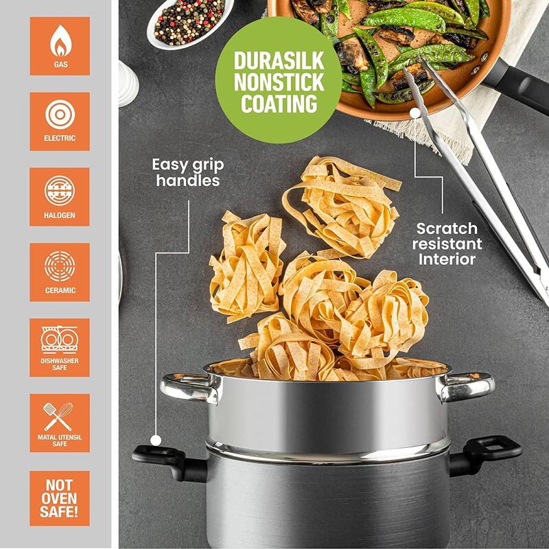 Gotham Steel Pro Premier Hard Anodized 13 Piece Nonstick Cookware Set