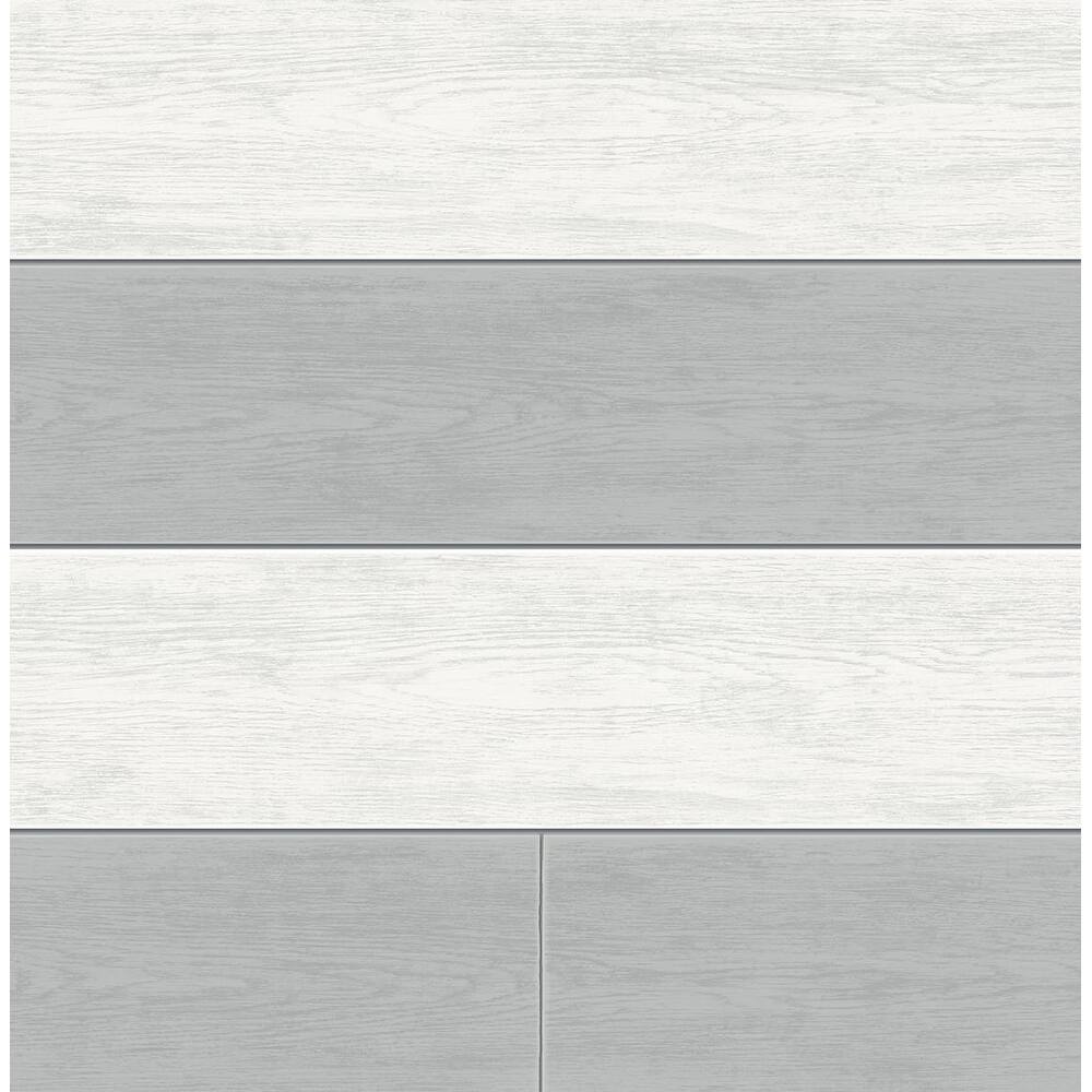 NextWall Two Toned Shiplap Peel and Stick Wallpaper