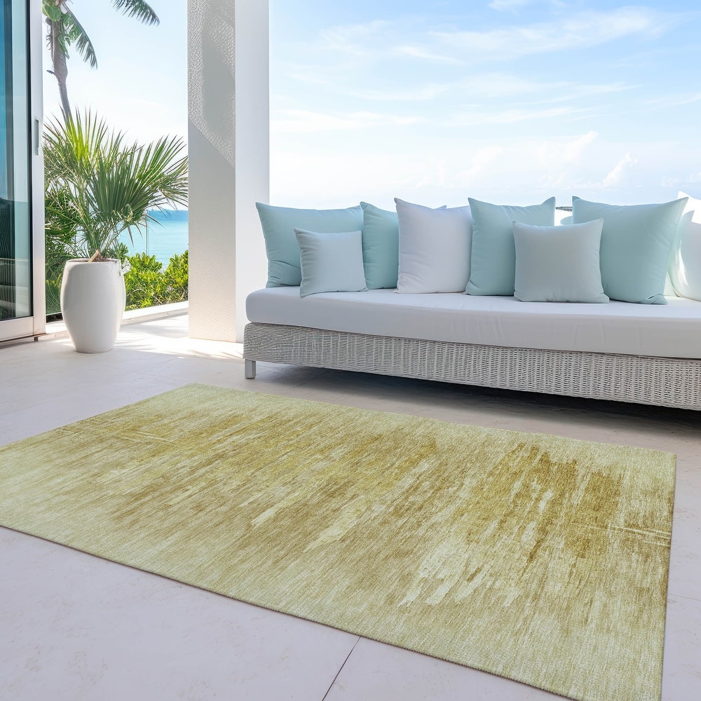 Machine Washable Indoor/ Outdoor Chantille Solid Ombre Rug