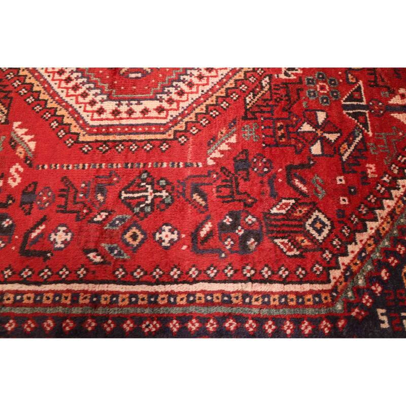 ECARPETGALLERY Hand-knotted Melis Vintage Red Wool Rug - 4'2 x 6'0
