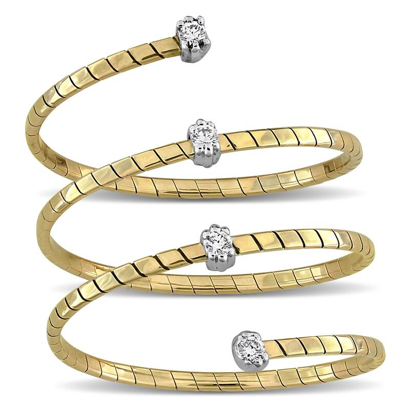 Miadora Diamond Accent Wrap Ring in 14k Yellow Gold