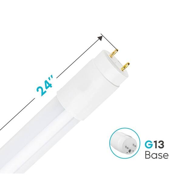 Luxrite 2FT LED Tube Light T8 11W=17W 6500K Daylight 1100lm Replacement ...