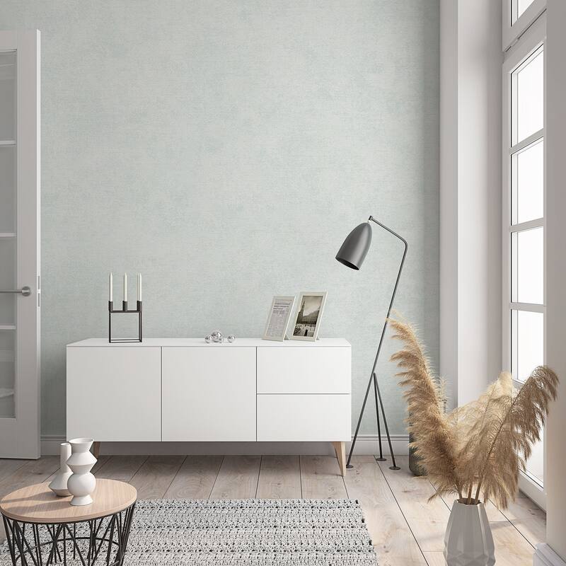 Galerie Wallcoverings Flora Plain Textured Vinyl on Non-woven Lustre Wallpaper Roll