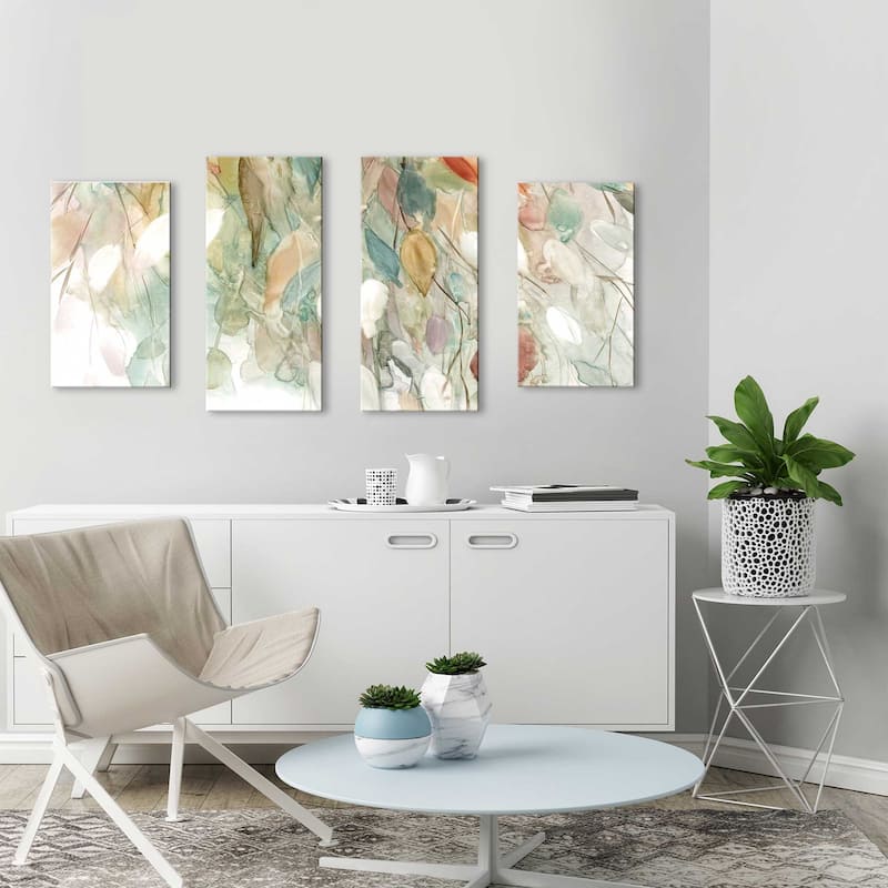 "Rainy Cascade I" by Carol Robinson Print on Canvas Set of 4