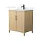Option White Oak / White Quartz Top / Matte Black