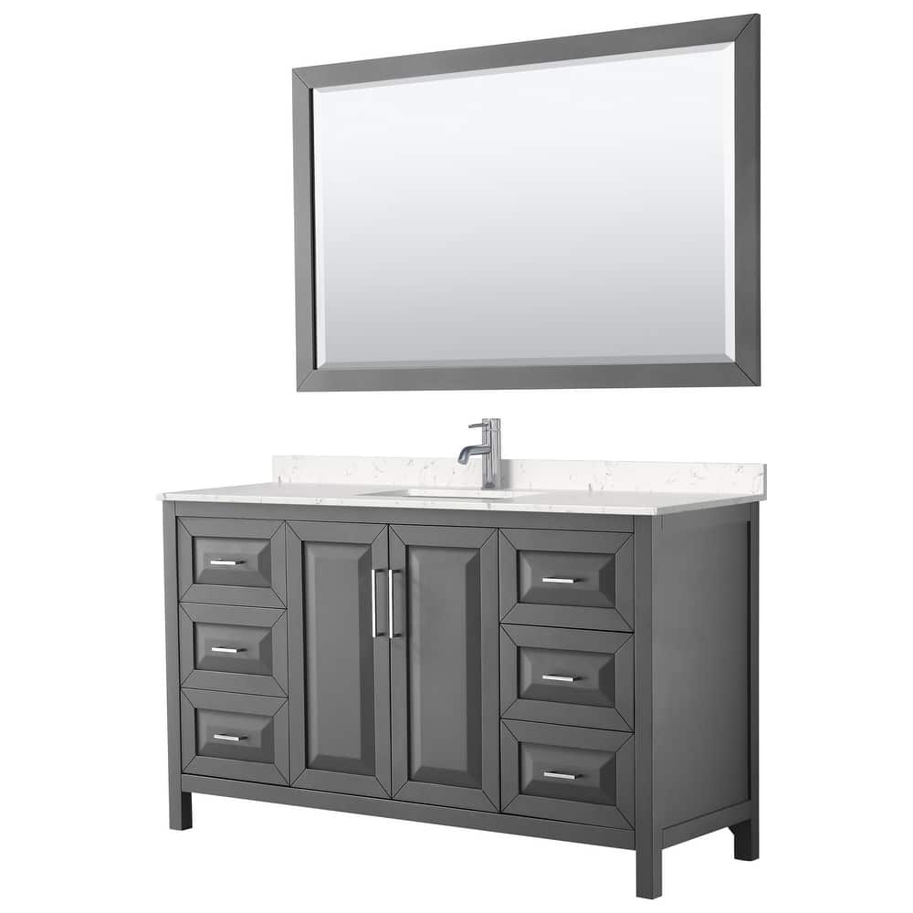 Wyndham Collection Daria 60" Free Standing Single Basin Vanity Set