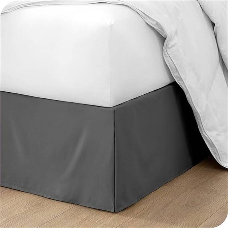 Pleated bed skirt - Grey - Queen