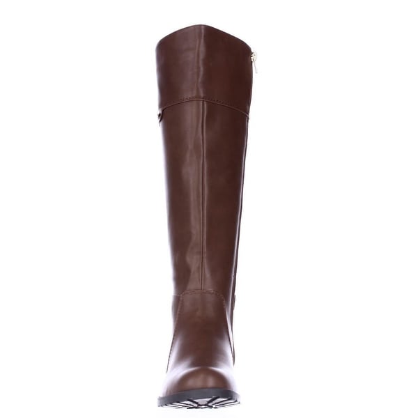 cognac riding boots wide calf