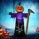 preview thumbnail 9 of 8, 5' Inflatable Halloween Pumpkin Grim Reaper, Blow Up Outdoor LED Yard Display