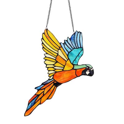Macaw Parrott Widow Panel/ Suncatcher