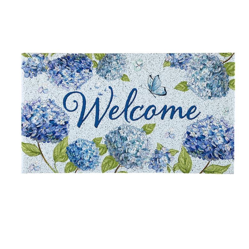Hydrangea Haven PVC Trapper Mat 28"x16" - 28" x 16"