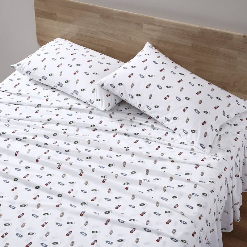 Eddie Bauer Printed Cotton Percale Deep Pocket Sheet Set