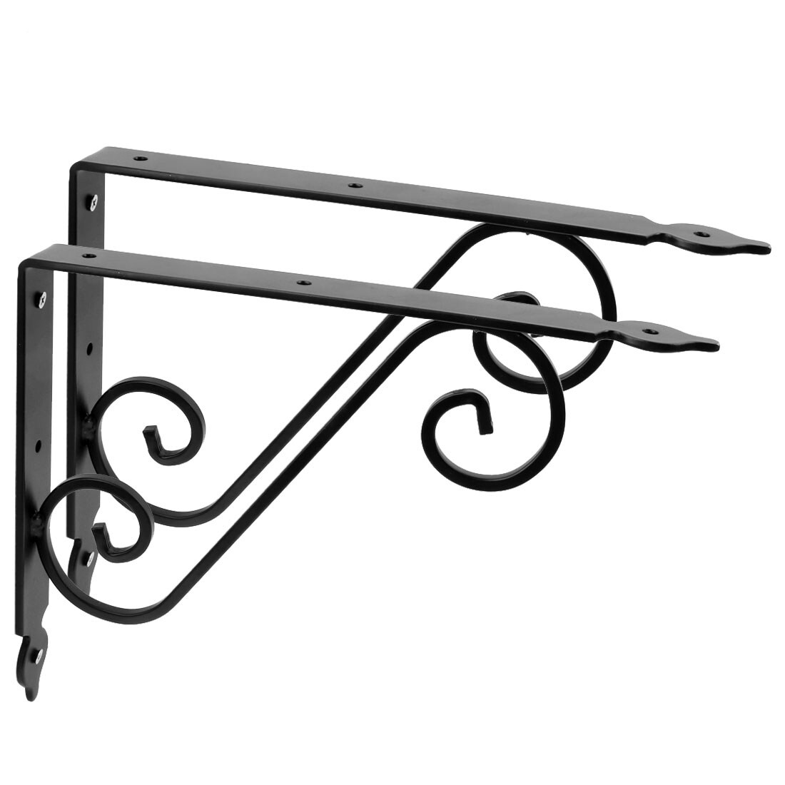 Shop Metal L Shaped Hardware Desk Hanging Shelf Brackets Support Holder Black 2 Pcs Overstock 28710712