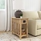preview thumbnail 1 of 6, Larina One- Drawer Shaker Side Table Antique Beige