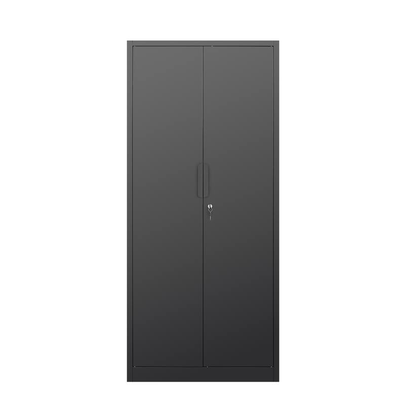 Modern 2-Door Filing Cabinet, Organization Cabinet with Lock, 4 Adjustable Shelves, for Commercial Office Home Office, Black