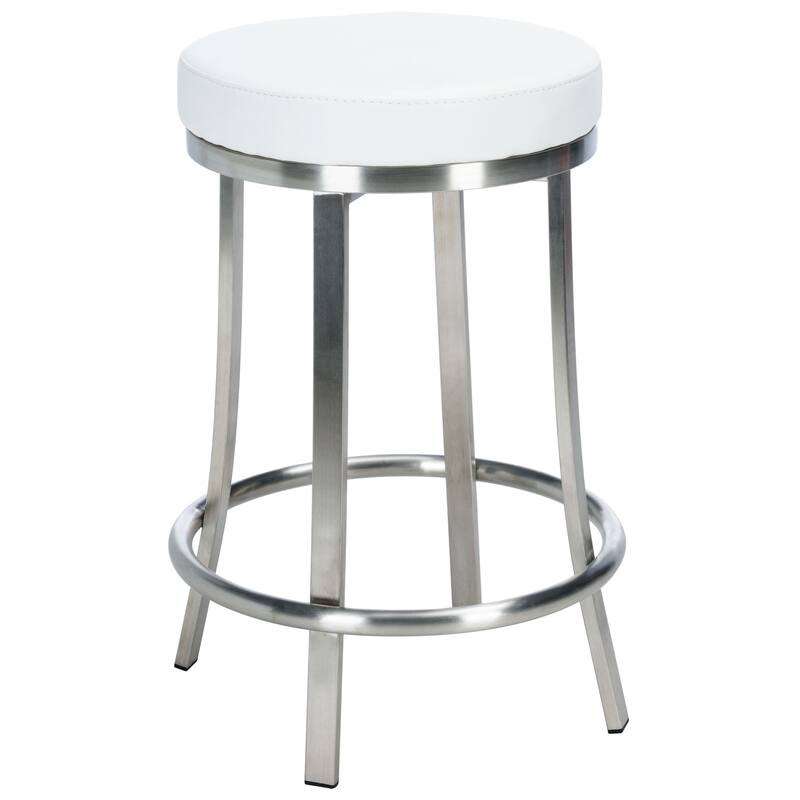SAFAVIEH Amaris 26-inch Faux Leather Swivel Counter Stool - 17.8" x 17.8" x 25.5" - 18Wx18Dx26H