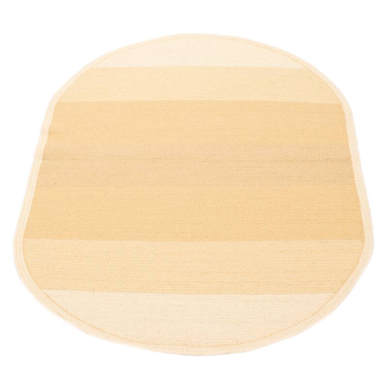 ECARPETGALLERY Braid weave Sienna Tan Wool Rug - 4'0 x 6'2