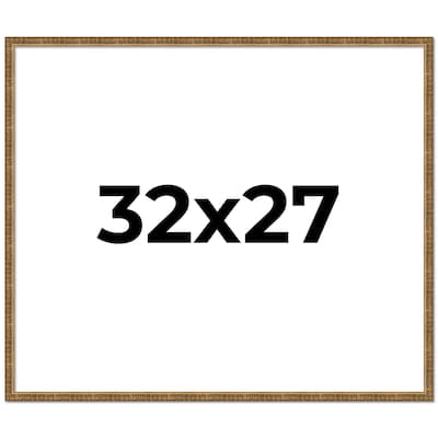 32x27 Frame Black Real Wood Picture Frame Kingsley Gold Distressed Photo Frame with UV Acrylic Foam Board Backing &