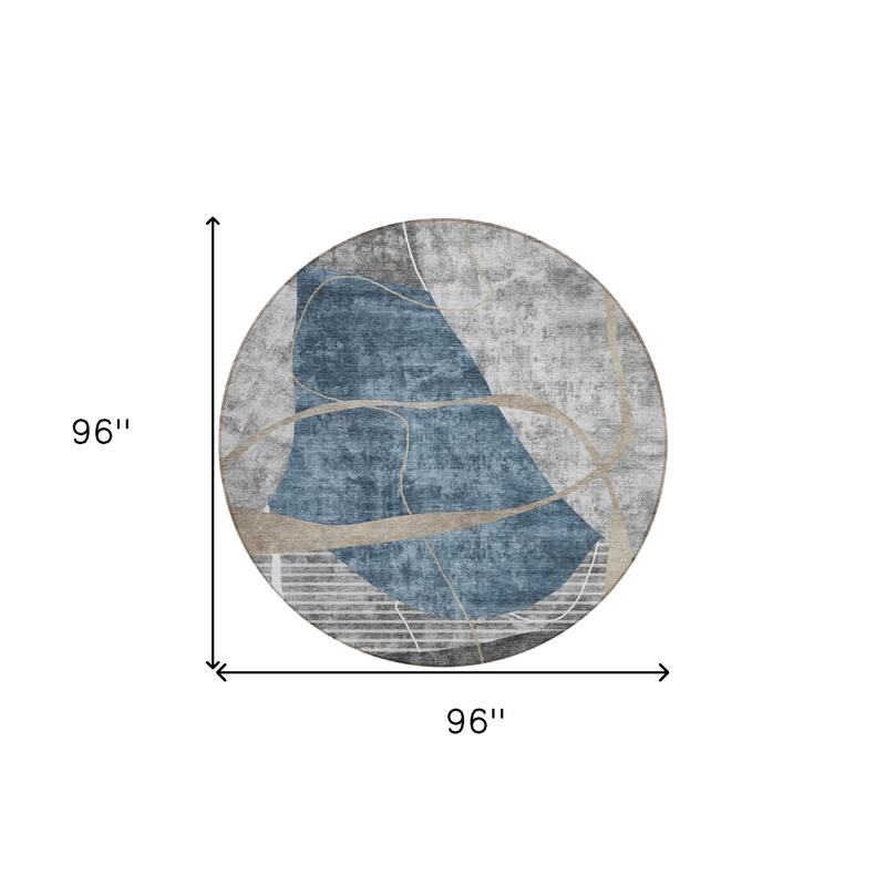 HomeRoots Abstract Transitional Rectangle Outdoor Rug