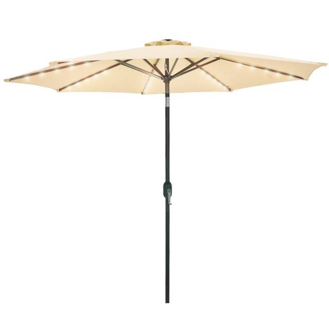 9 FT Patio Umbrella with LED Lights