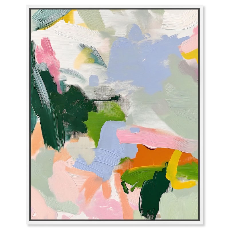 Color Palette Poetry Canvas by Art Remedy - 36" x 45" - White