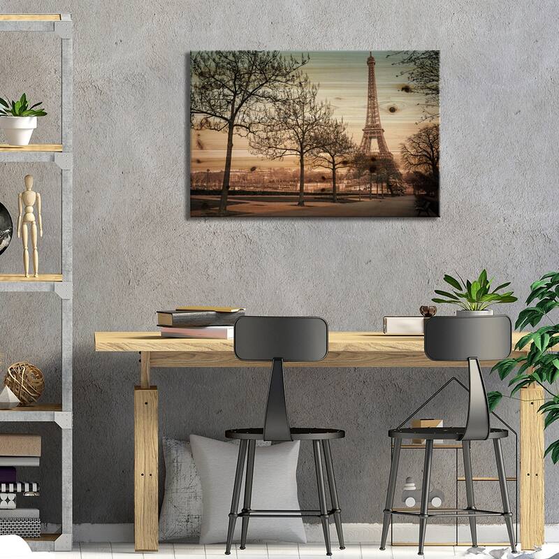 Remembering Paris Print On Wood by Assaf Frank - Multi-Color
