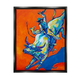 Stupell Modern Rodeo Painting Framed Floater Canvas Wall Art Design by ...