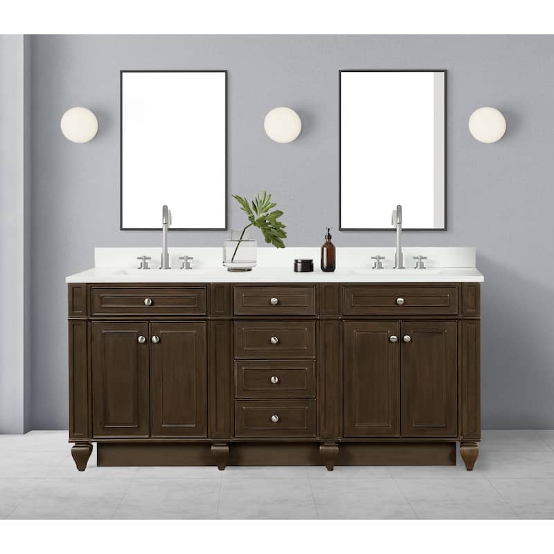 Winston 72" Double Vanity in Walnut