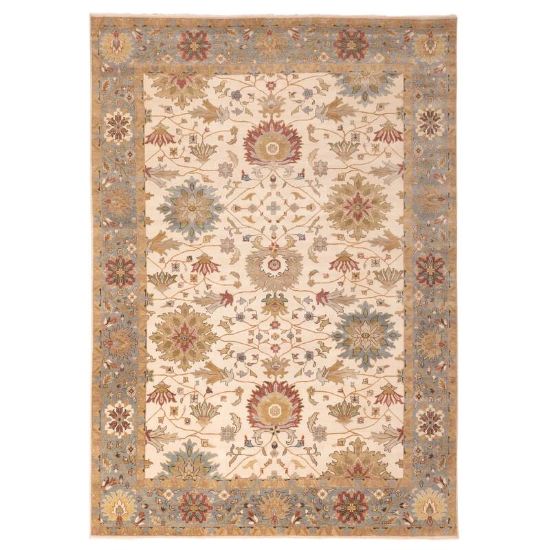 ECARPETGALLERY Hand-knotted Jules Serapi Ivory Wool Rug - 9'11 x 13'11