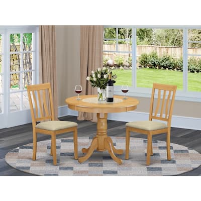 Rococo Dining Table Set - Round Table with 2 Elegant Chairs - Antique Style Furniture