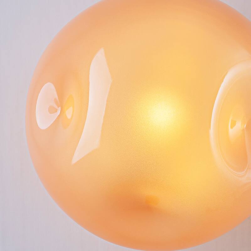 7.1" W Mid-Century Modern Matte Black Wall Sconce with Hand-Blown Smoked Gray/Pink Glass Shade for Bathroom, Staircase