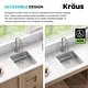 preview thumbnail 19 of 87, KRAUS Dex Stainless Steel Single Bowl Undermount Kitchen Bar Sink