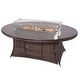 preview thumbnail 6 of 10, 7-Piece Patio Mixed Brown and Grey Sofa Set with Fire Pit Table