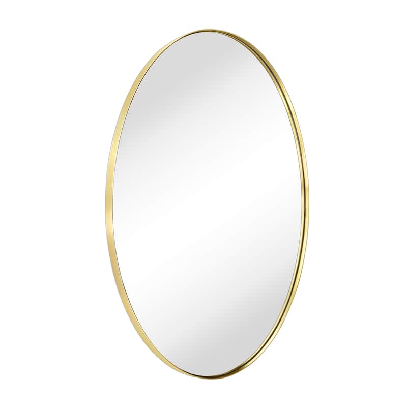 TEHOME Javell Oval Metal Wall Mirror - 36" x 24" - Brushed Gold