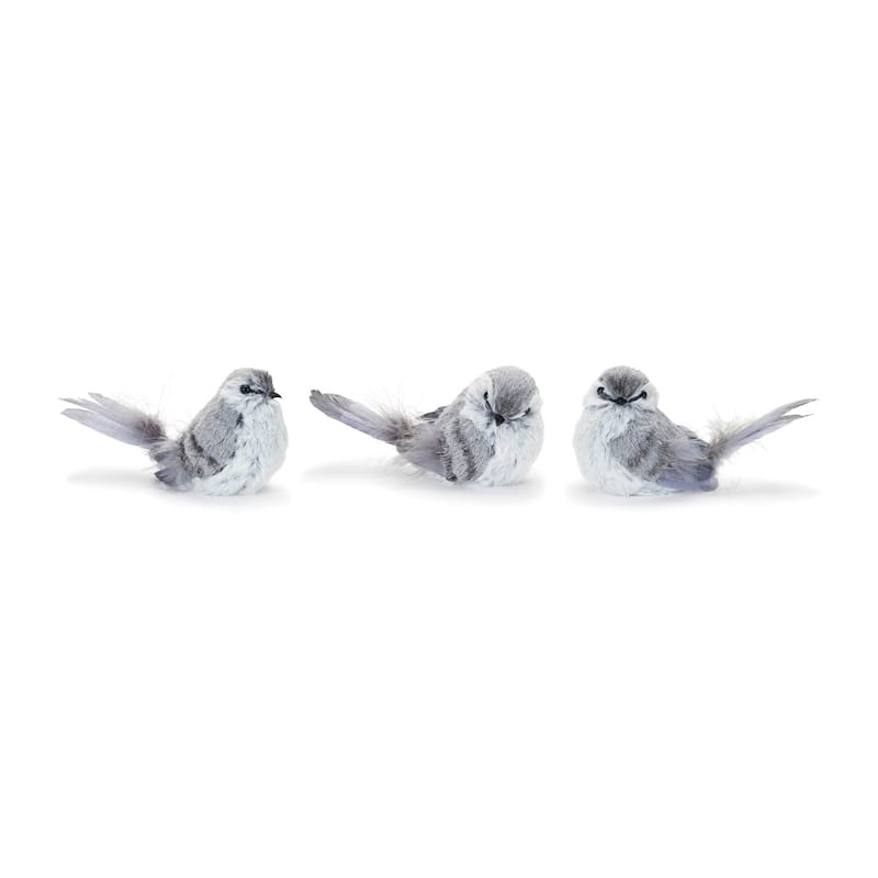 Feathered Bird Shelf Sitter (Set of - N/A