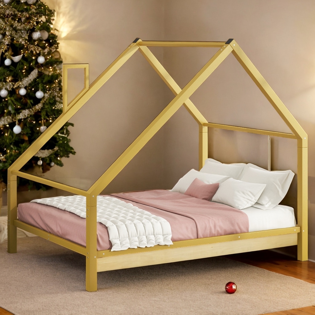 Kid-Friendly Design Full Size Bed Kids Bed House Bed Frame