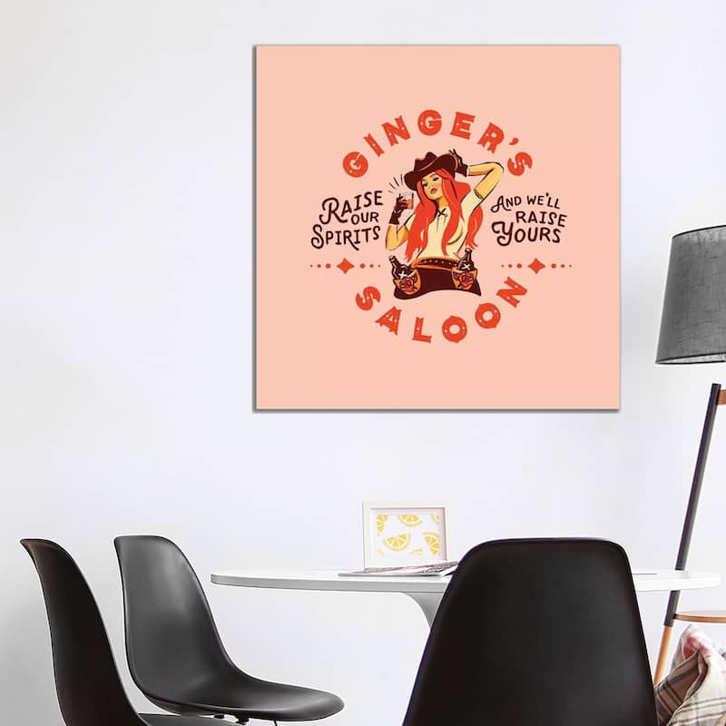 iCanvas "Western Ginger Saloon" by The Whiskey Ginger Canvas Print - 37x37x1.5
