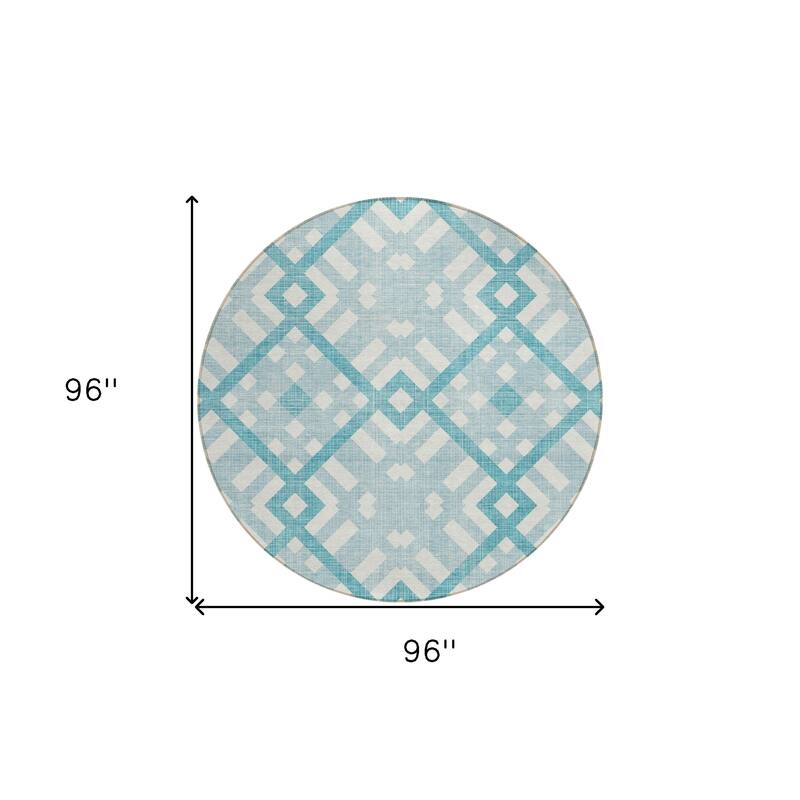 HomeRoots Geometric Transitional Rectangle Outdoor Rug