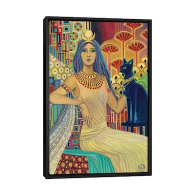 iCanvas "Bast- The Cat Goddess" by Emily Balivet Framed Canvas Print