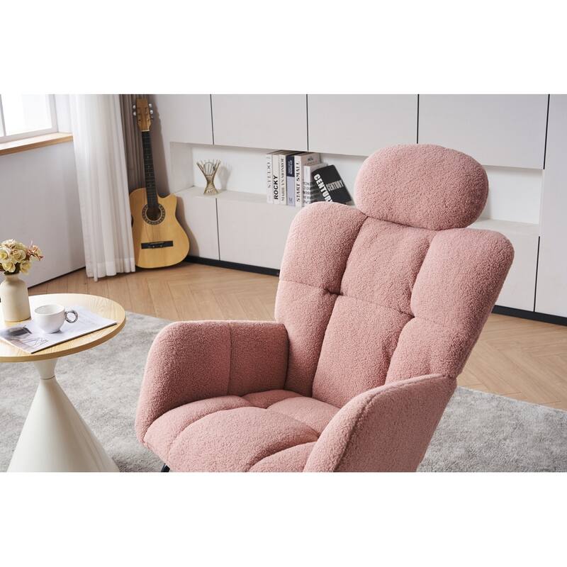 Teddy Fabric Upholstered Accent Armchair Chair Rocking Chair