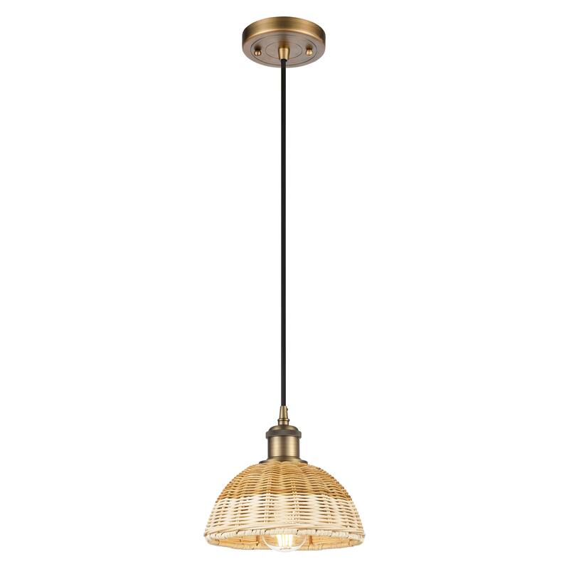 Innovations Lighting Endless Possibilities Ballston - Bristol Natural II - 1 Light 8" Cord Hung Mini Pendant - Brushed Brass