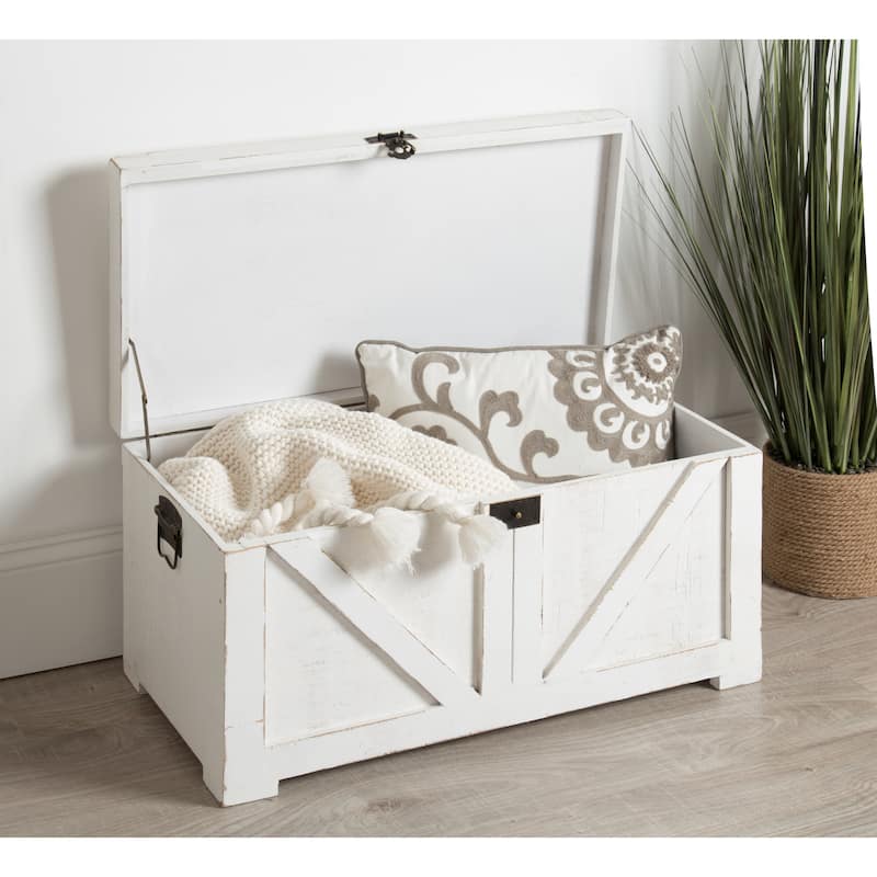 Kate and Laurel Cates Wood Trunk