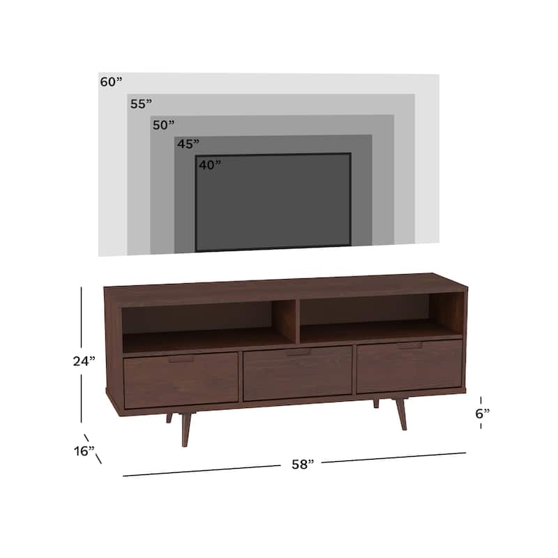 Middlebrook Alby 58-inch Mid-Century Solid Wood TV Stand